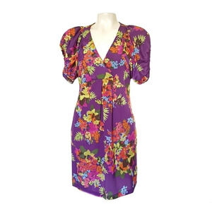 Karlie Anthropology Colorful Fit and Flare Dress Whimsy Hipster Mob Wife M